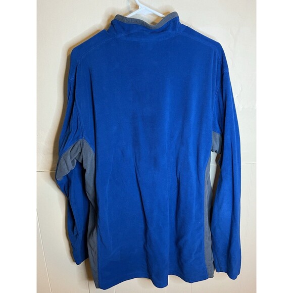 Columbia Mens XL Blue & Gray Long Sleeve 1/4 Zip Pullover Fleece Sweater - Picture 4 of 5